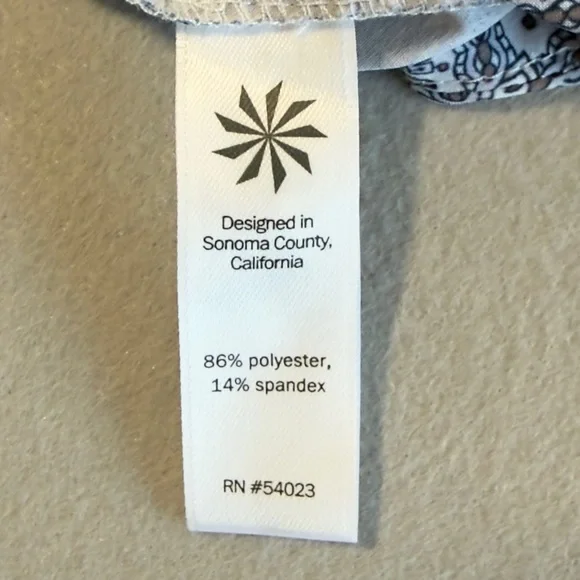 Athleta Lightweight Geometric Print Drawstring Shorts - Brown/Black/White - Picture 7 of 12